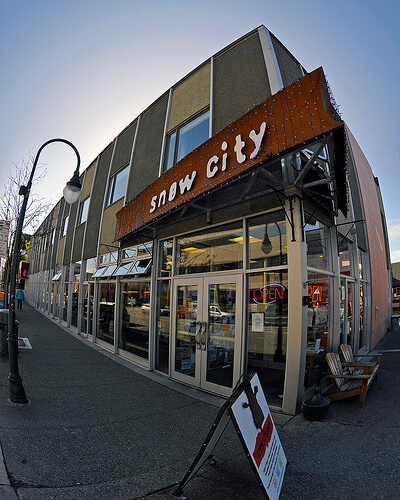 Breakfast and lunch at the Snow City Cafe in Anchorage, AK.